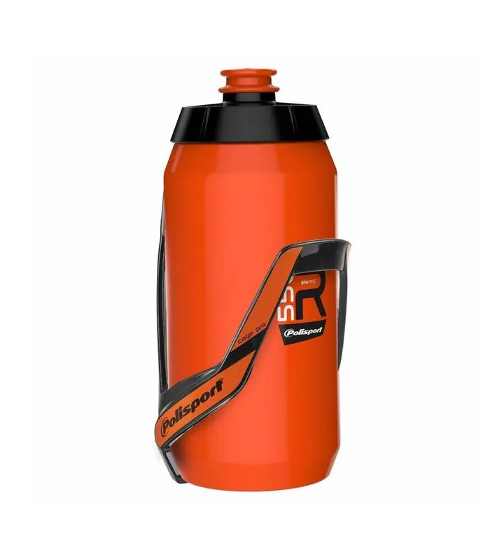 Super Prix Kit porte bidon Pro + bidon R550 POLISPORT orange – 550ml