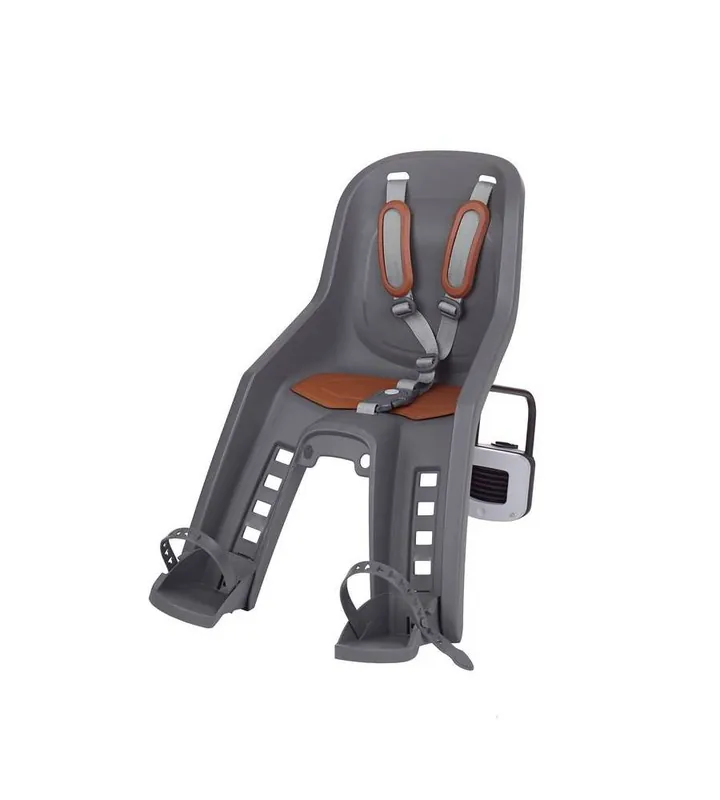 Siège enfant de vélo avant POLISPORT Bubbly Mini Plus FF fixation cadre – gris charbon/marron Réduction