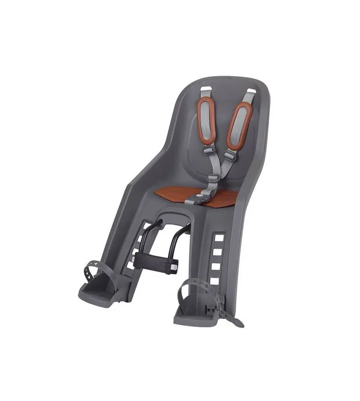 Siège enfant de vélo avant POLISPORT Bubbly Mini Plus fixation tube de direction – gris/marron Petit Prix