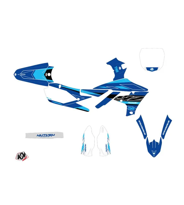 Kit déco 450 YZF OUTLINE Cyan Bon Plan
