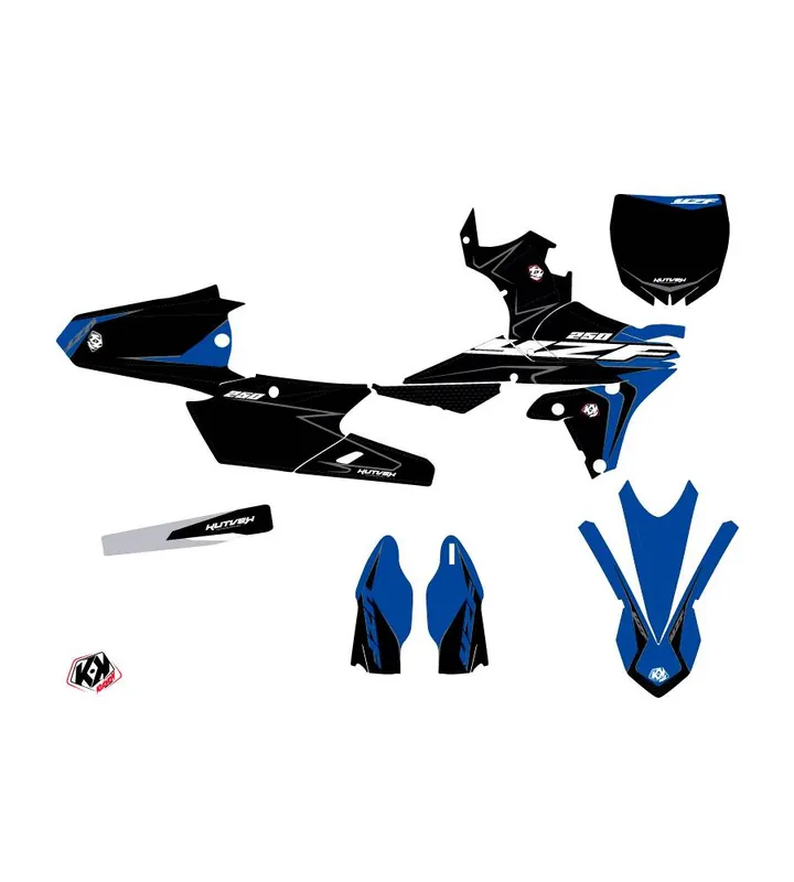 Fait Main Kit déco 250 YZF HALFTONE Noir Bleu