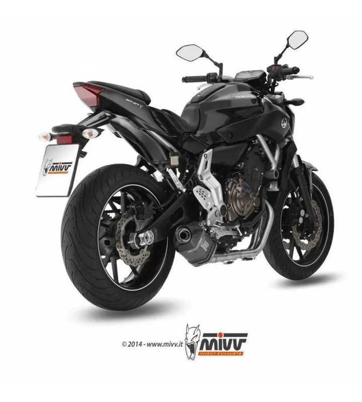 Meilleure Qualité Ligne complète MIVV Speed Edge inox silencieux acier noir/casquette carbone Yamaha MT-07