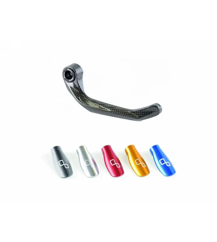 Protection de levier d'embrayage LIGHTECH 132mm carbone rouge Must-Have