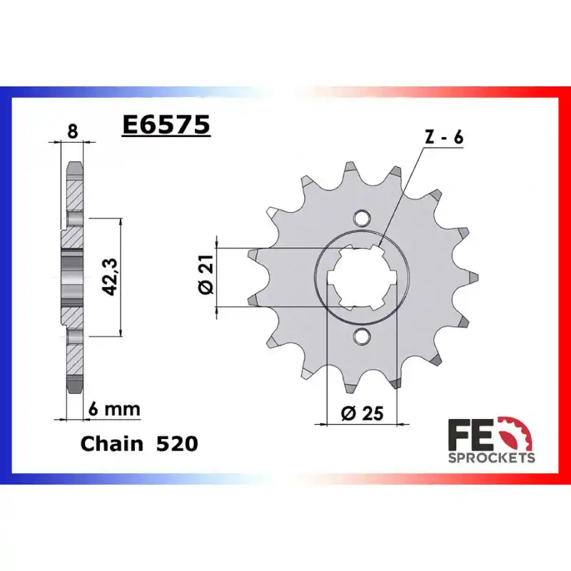KIT ALU KAWASAKI KX 250 1986 14X48 RK520MXZ (D2) Original