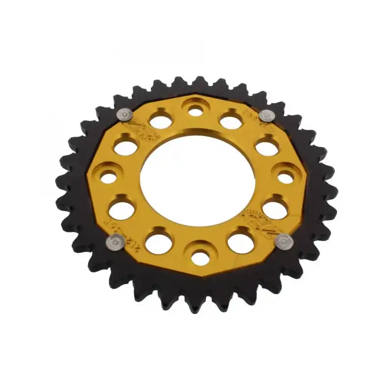 Achetez Aujourd’hui Couronne Moto Bimatiere ZF 34 Dents PAS 420 Or – ZFD-212-34-GLD