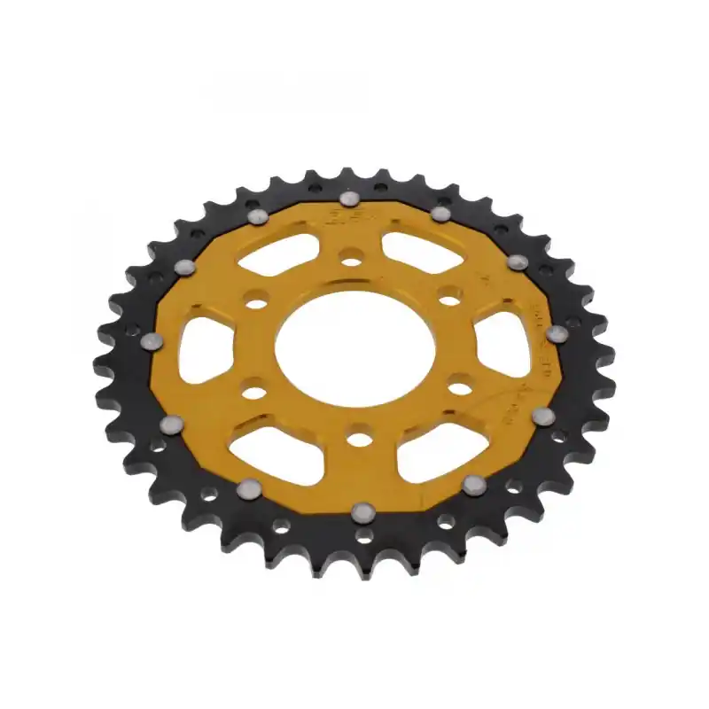 Achetez Aujourd’hui Couronne Moto Bimatiere ZF 38 Dents PAS 525 Or – ZFD-29056-38-GLD