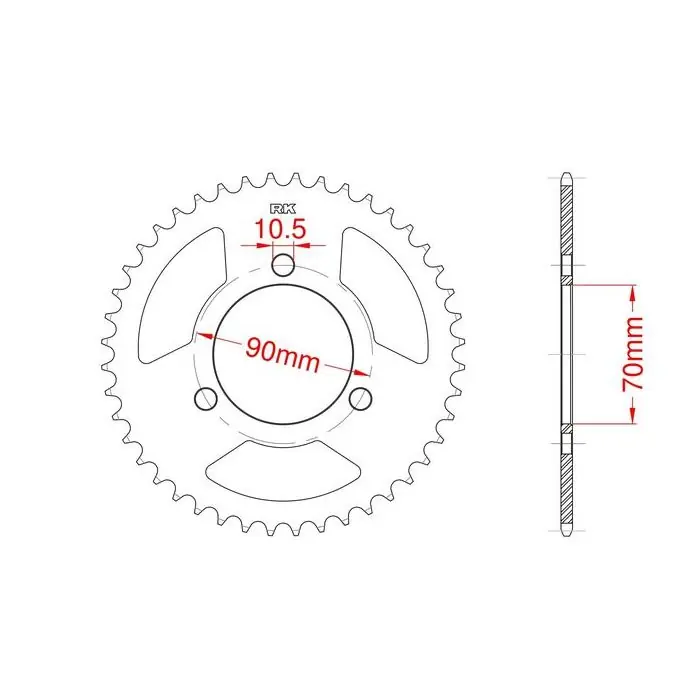 Couronne aluminium 49 dents Fait Main