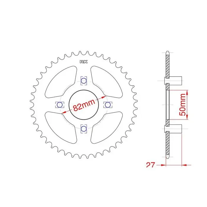 Couronne acier C45 haute résistance 38 dents Honda Expédié Aujourd’hui