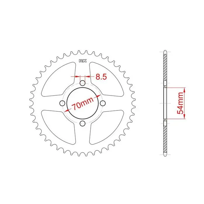 Couronne acier C45 haute résistance 42 dents Exclusif