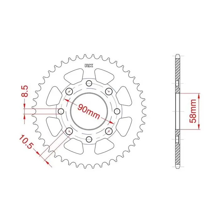 Artisanat Couronne acier 38 dents Brixton, Kymco, Skyteam