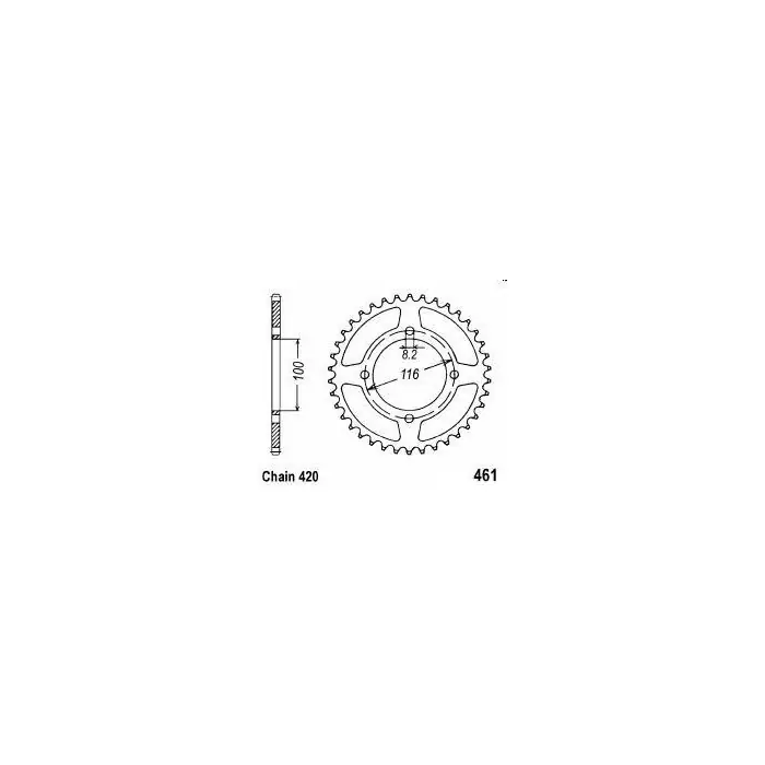 Couronne aluminium 45 dents Authentique