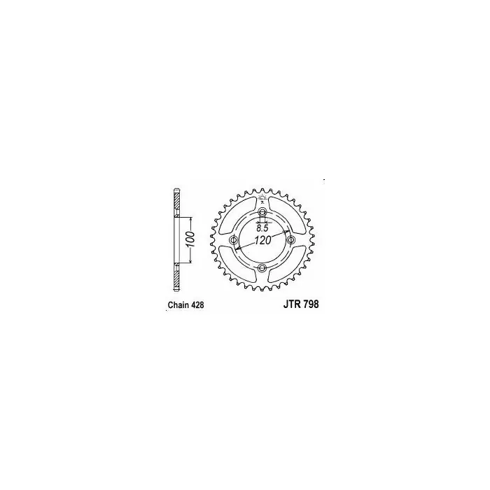 Couronne acier C45 haute résistance 47 dents Must-Have