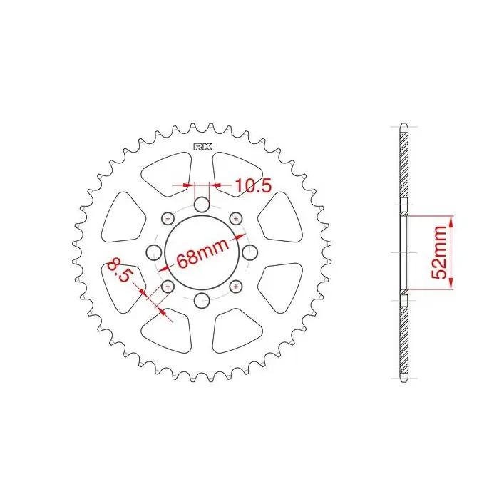 Seulement Aujourd’hui Couronne acier C45 haute résistance 36 dents