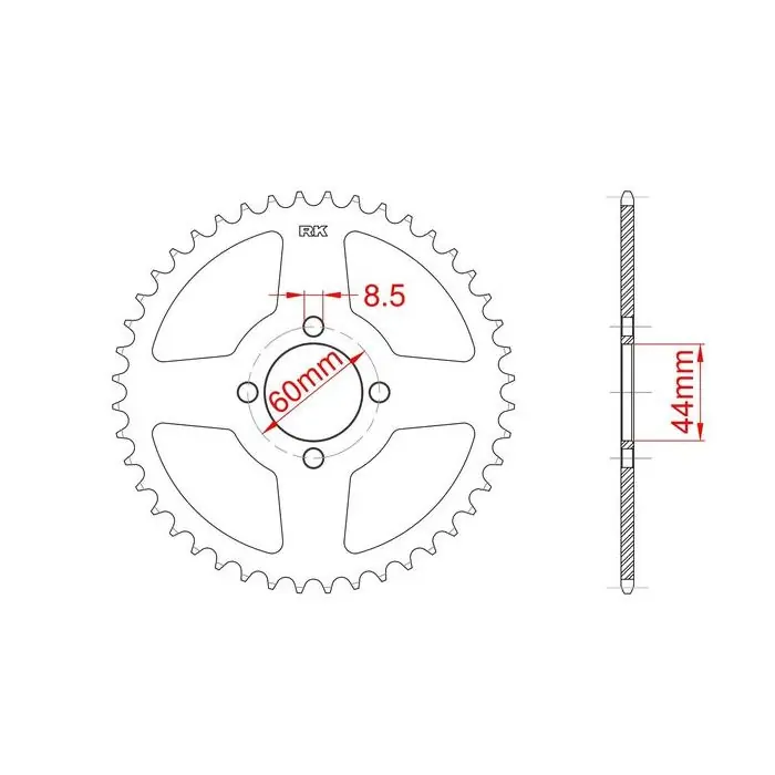 Livraison Gratuite Couronne acier C45 haute résistance 45 dents Yamaha