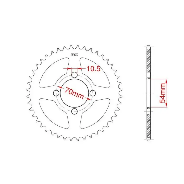 Couronne acier 42 dents Honda Nouveauté