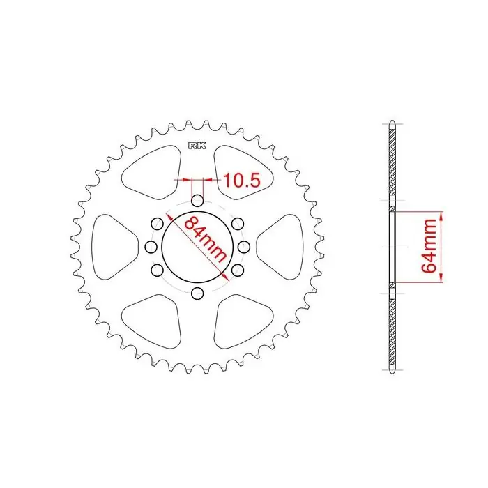 Commande En Gros Couronne acier C45 haute résistance 44 dents