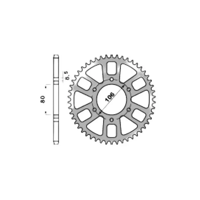 Couronne aluminium 56 dents Vente Flash