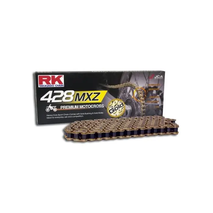 Chaine RK 428 compétition cross couleur or 140 M Livraison Express