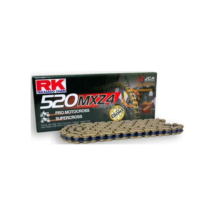 Chaine RK 520 compétition cross couleur or 120 M Bon Plan
