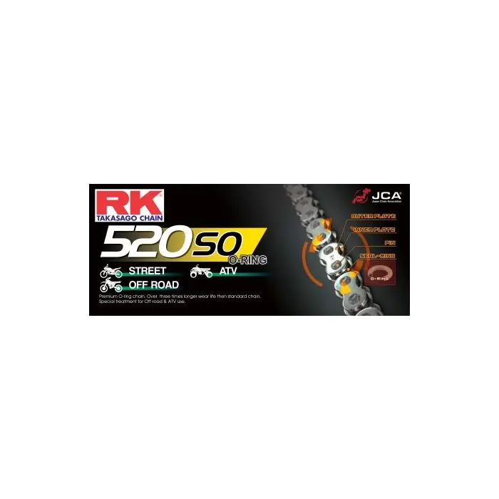 Chaine RK 520 O Ring renforcée 102 maillons Offre Du Jour