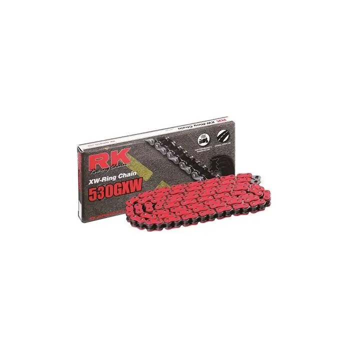 Prix Réduit Chaine RK 530 XW Ring hyper renforcée ROUGE 120 M