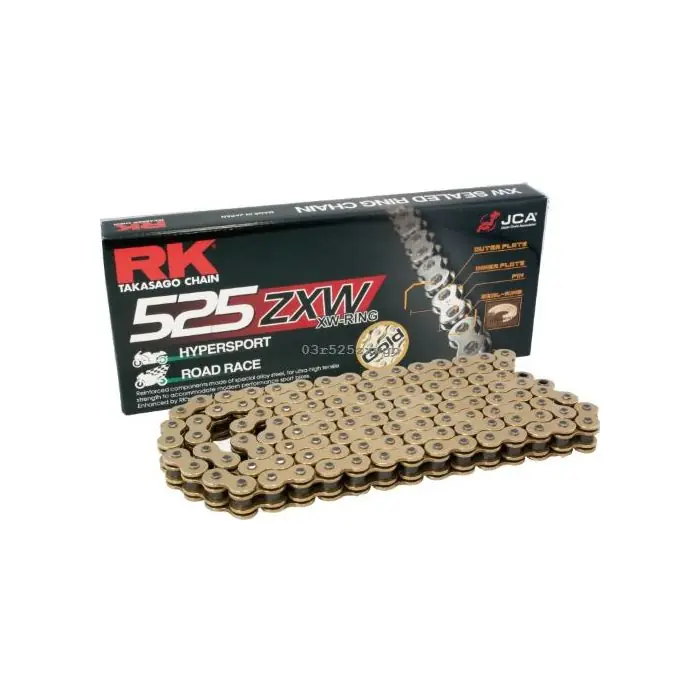Gros Lot Chaine RK XW Ring SuperBike gold 114 M