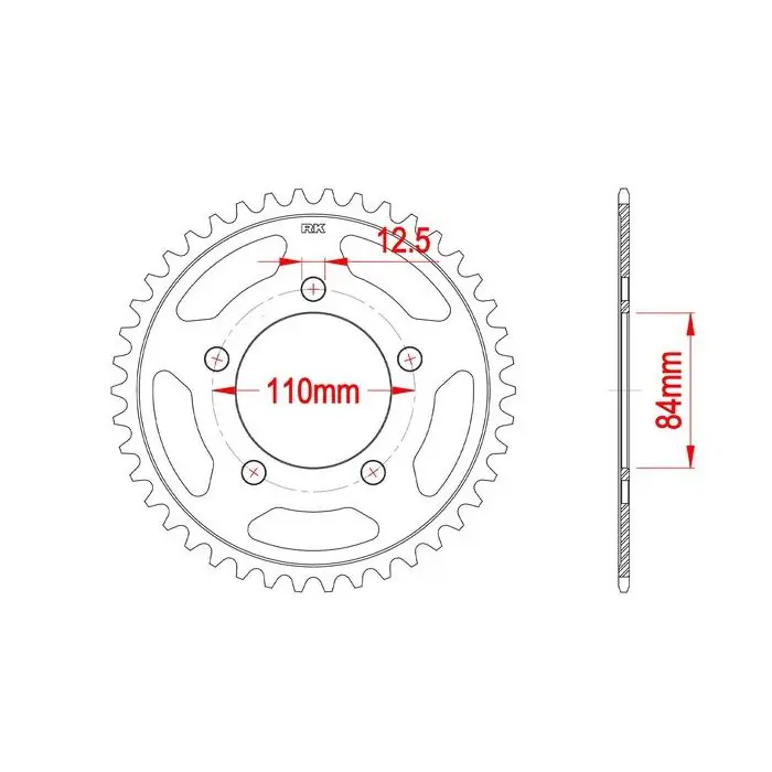 Couronne acier 36 dents Honda Top Qualité