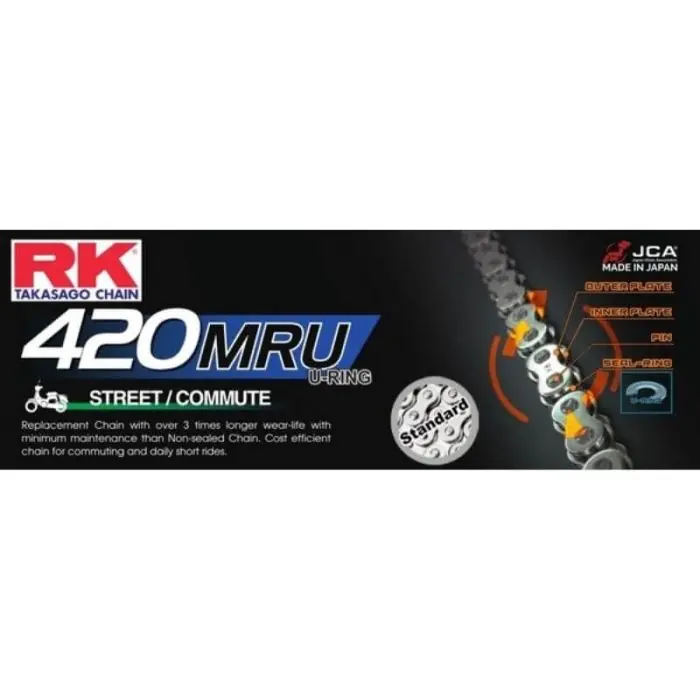 Chaine RK 420 U Ring renforcée 102 maillons Offre Exclusive