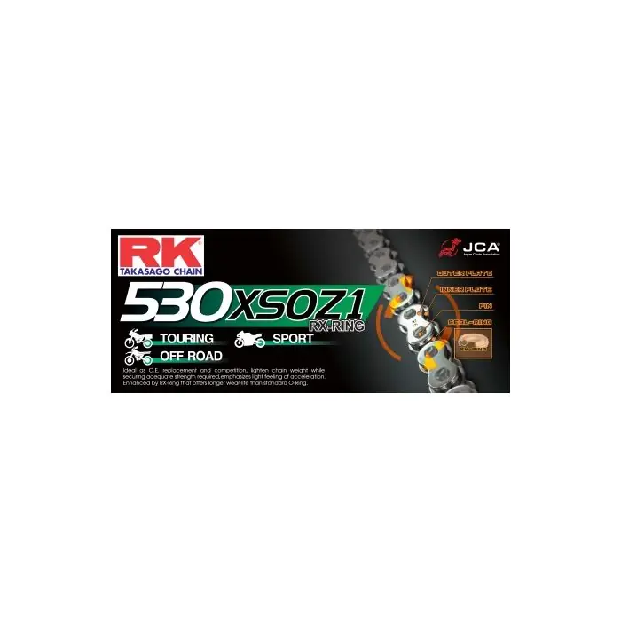 Chaine RK 530 RX Ring super renforcée 126 maillons Pas Cher