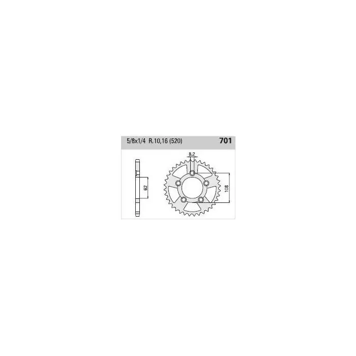 Acheter Direct Couronne aluminium 38 dents