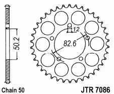 Couronne acier 48 dents zinc Harley Davidson XLH 1200 Sportster 86/90 En Vogue